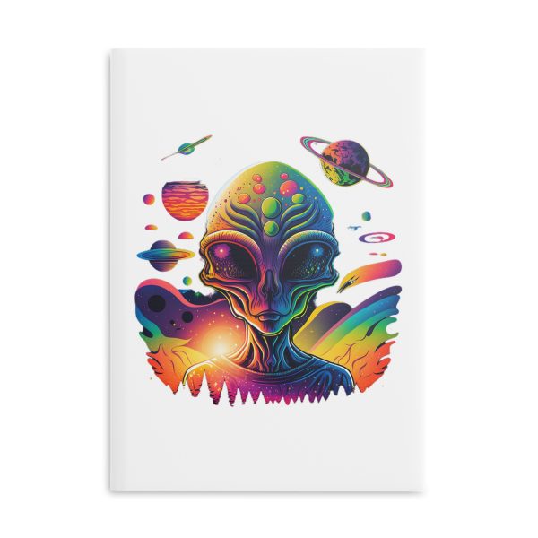 Vibrant Alien Hardcover Notebook, Journal for Dreamers, Gifts for Writers, Artistic Stationery, Cosmic Themed Gift - Image 41