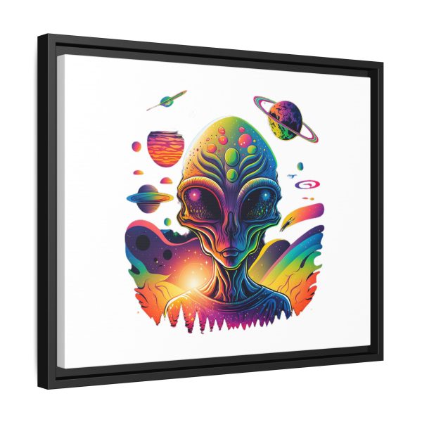 Vibrant Alien Canvas Art Print, Framed Decor for Sci-Fi Lovers, Cosmic Wall Art, Colorful Home Decoration, Unique Gift Idea - Image 14