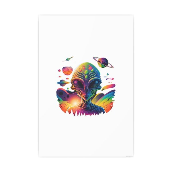 Colorful Alien Art Poster, Psychedelic Wall Decor, Outer Space Prints, Home Decoration, Gift for Sci-Fi Lovers - Image 82
