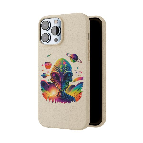 Vibrant Alien Biodegradable Phone Case, Eco-Friendly Galaxy Phone Cover, Unique Gift for Space Lovers, Fun Alien Design, Sustainable [...] - Image 98