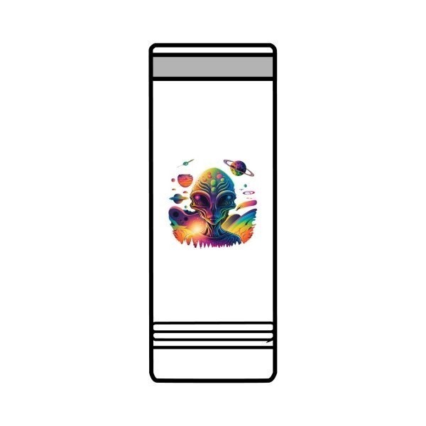 Colorful Alien Skinny Tumbler, 22oz - Cosmic Travel Mug, Unique Gift for Sci-Fi Lovers, Outdoor Adventure, Fun Birthday Gift, Alien Theme - Image 2
