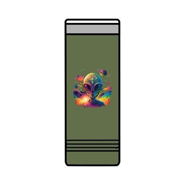 Colorful Alien Skinny Tumbler, 22oz - Cosmic Travel Mug, Unique Gift for Sci-Fi Lovers, Outdoor Adventure, Fun Birthday Gift, Alien Theme - Image 16