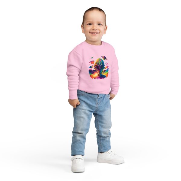 Cosmic Alien Toddler Sweatshirt - Cute Space Theme, Perfect for Birthdays, Gifts, Astronaut Enthusiasts, Baby Shower, Everyday Wear - Image 28