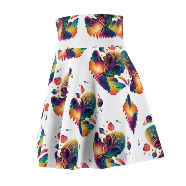 Colorful Butterfly Print Women's Skater Skirt, Fun Summer Skirt, Festival Fashion, Vibrant Skater Skirt, Unique Dance Skirt - Image 3
