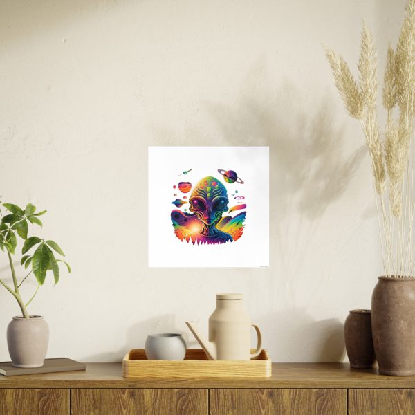 Colorful Alien Art Poster, Psychedelic Wall Decor, Outer Space Prints, Home Decoration, Gift for Sci-Fi Lovers - Image 57