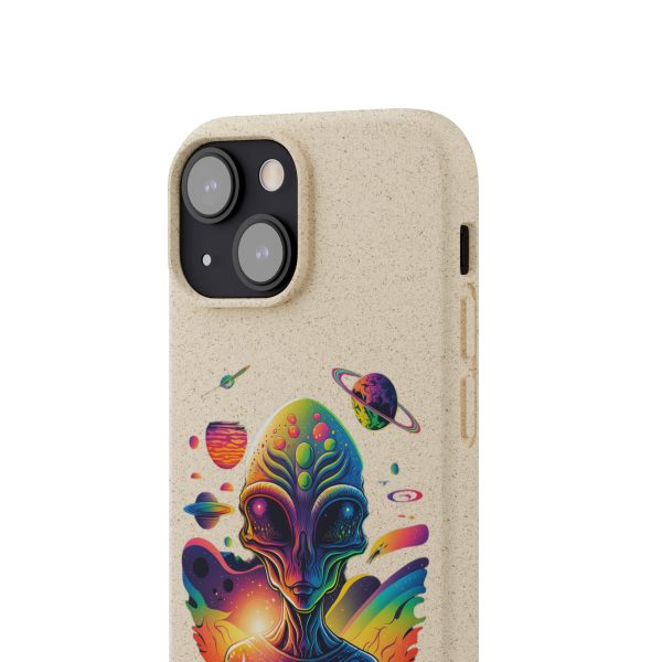 Vibrant Alien Biodegradable Phone Case, Eco-Friendly Galaxy Phone Cover, Unique Gift for Space Lovers, Fun Alien Design, Sustainable [...] - Image 91