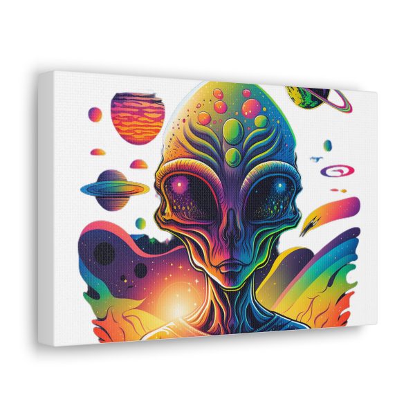 Alien Art Canvas Print, Colorful Wall Decor, Retro Sci-Fi Artwork, Unique Home Accent, Space Lover Gift - Image 6