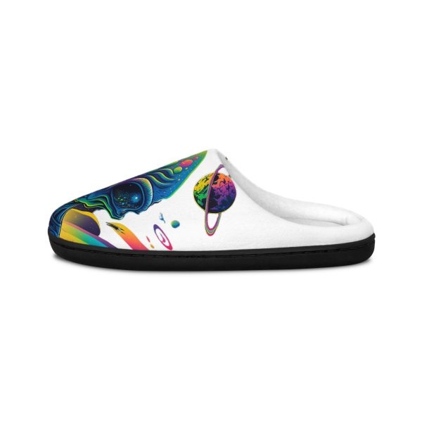Cosmic Alien Indoor Slippers - Colorful Comfortable Footwear for Home, Unique Gift, Relaxation, Science Fiction Theme, Cozy House Shoes - Image 4