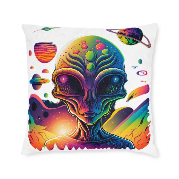 Colorful Alien Decor Pillow - Cozy Space Themed Cushion for Home, Bedroom, Sofa, Gift for Space Lovers, Galaxy Art Accent Pillow - Image 9