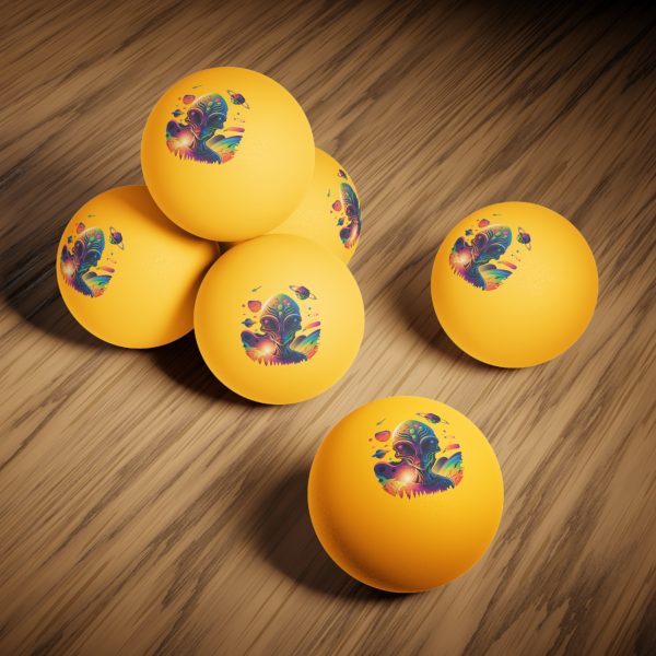 Alien Print Ping Pong Balls, 6 pcs, Colorful Game Balls, Retro Style Table Tennis Balls, Fun Sports Accessories, Gift for Gamers - Image 8