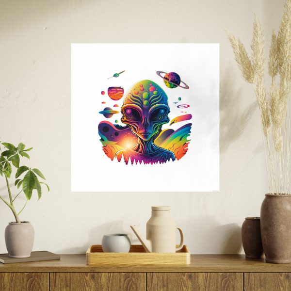 Colorful Alien Art Poster, Psychedelic Wall Decor, Outer Space Prints, Home Decoration, Gift for Sci-Fi Lovers - Image 114
