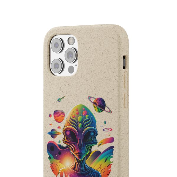 Vibrant Alien Biodegradable Phone Case, Eco-Friendly Galaxy Phone Cover, Unique Gift for Space Lovers, Fun Alien Design, Sustainable [...] - Image 43