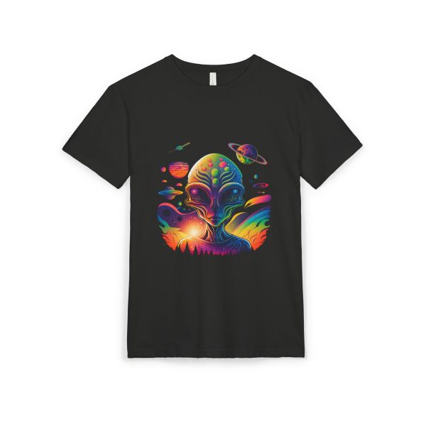 Vibrant Alien Graphic Tee, Unisex Sueded T-Shirt, Cosmic Vibe Shirt, Space Lover Gift, Art T-Shirt for Teens - Image 21