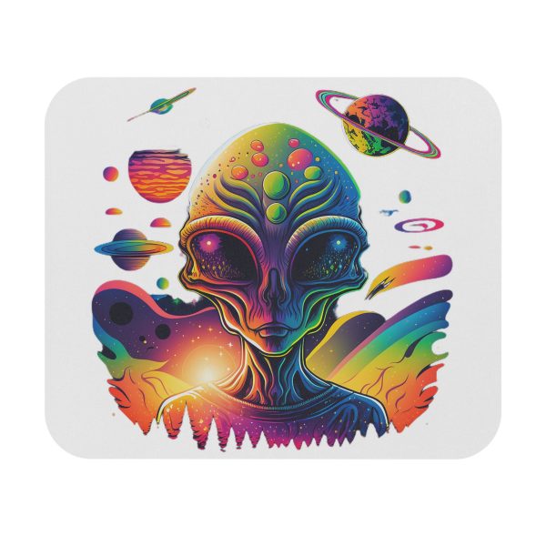 Cosmic Alien Mouse Pad - Colorful Space Design, Gaming Gift, Office Decor, Alien Enthusiast, Unique Desk Accessory