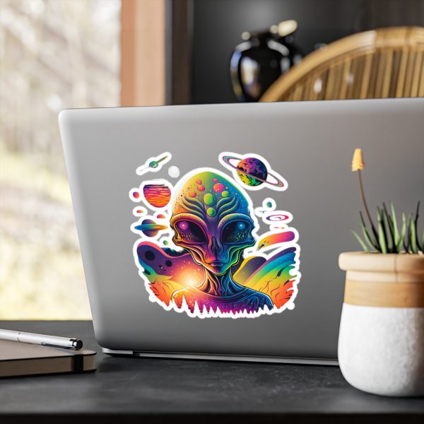Colorful Alien Vinyl Decals for Decor, Fun Stickers for Laptops, Walls, Windows, Kids' Rooms, Sci-Fi Gifts - Image 16