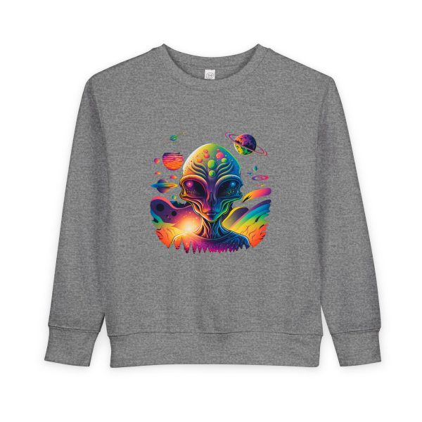 Cosmic Alien Toddler Sweatshirt - Cute Space Theme, Perfect for Birthdays, Gifts, Astronaut Enthusiasts, Baby Shower, Everyday Wear - Image 9