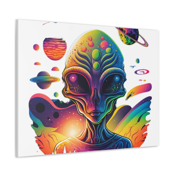 Alien Art Canvas Print, Colorful Wall Decor, Retro Sci-Fi Artwork, Unique Home Accent, Space Lover Gift - Image 106
