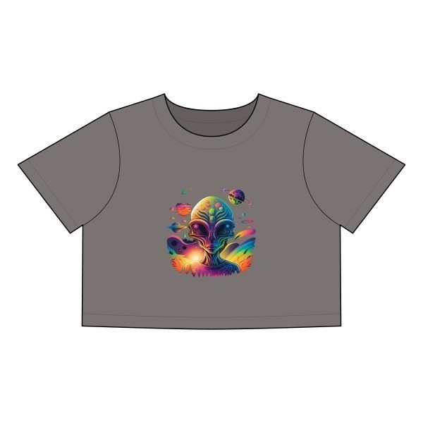 Women's Heavy Faded Crop Tee - Image 3