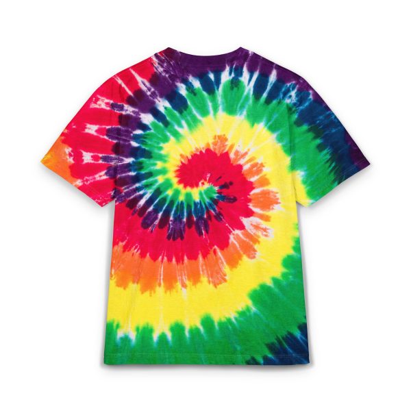 Vibrant Tie-Dye T-Shirt for Festival Fun, Perfect Summer Wear, Boho Style Tee, Gift for Friends, Embroidered Detail - Image 4
