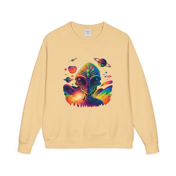 Colorful Alien Crewneck Sweatshirt, Unisex Halloween Sweatshirt, Gift for Sci-Fi Lovers, Cozy Graphic Crewneck, Space-Themed Apparel - Image 13