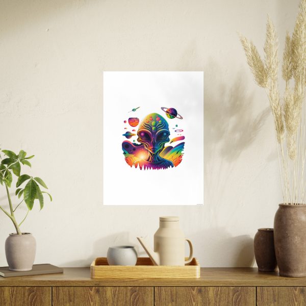 Colorful Alien Art Poster, Psychedelic Wall Decor, Outer Space Prints, Home Decoration, Gift for Sci-Fi Lovers - Image 87