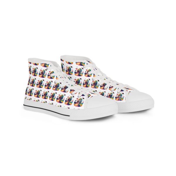 Colorful High Top Sneakers, Trendy Footwear, Unique Style, Casual Sneakers, Vibrant High Tops, Summer Fashion