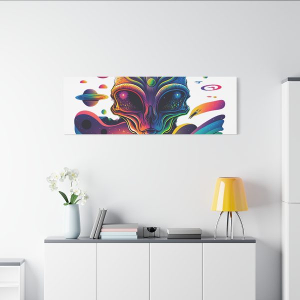 Alien Art Canvas Print, Colorful Wall Decor, Retro Sci-Fi Artwork, Unique Home Accent, Space Lover Gift - Image 111