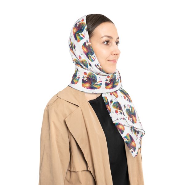 Vibrant Poly Scarf - Colorful Lightweight Fashion Accessory for Any Occasion, Elegant Wrap, Unique Gift, Stylish Wear - Image 12