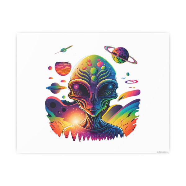 Colorful Alien Art Poster, Psychedelic Wall Decor, Outer Space Prints, Home Decoration, Gift for Sci-Fi Lovers - Image 13