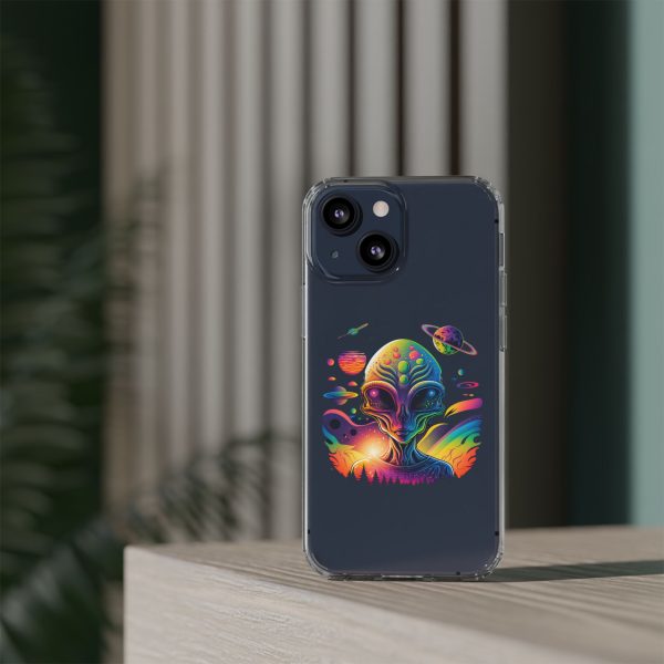 Alien Galaxy Clear Phone Case, Cosmic Phone Cover, Space Lover Gift, Unique Design for iPhone, Galaxy Phone Case - Image 6