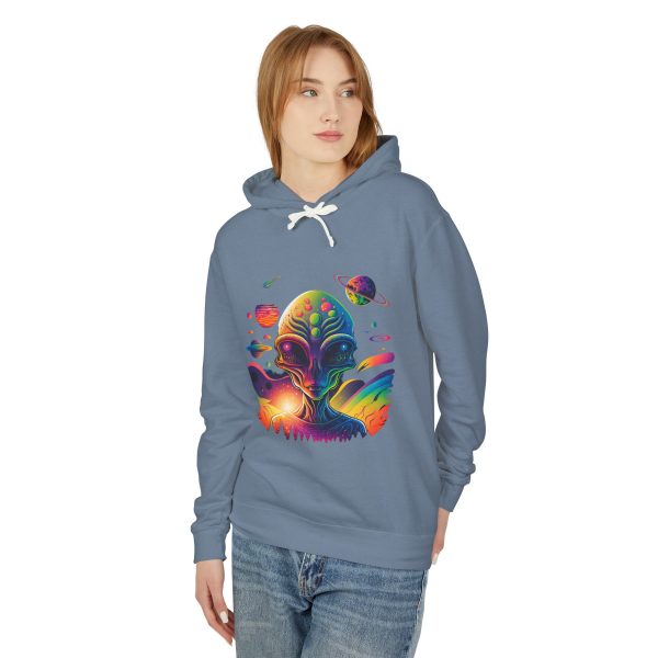 Colorful Alien Artwork Lightweight Hoodie - Unisex Sweatshirt for Space Lovers, Casual Wear, Gift for Science Fiction Fans, Unique [...] - Image 35