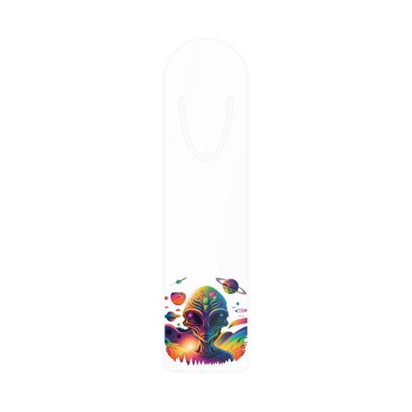 Vibrant Alien Themed Bookmark, Colorful Space Bookmark, Sci-Fi Reader Gift, Cosmic Bookmarker, Fun Reading Accessory