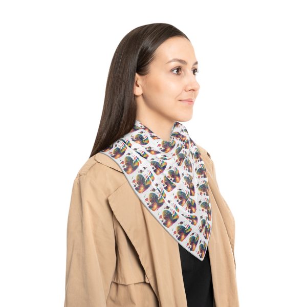 Vibrant Poly Scarf - Colorful Lightweight Fashion Accessory for Any Occasion, Elegant Wrap, Unique Gift, Stylish Wear - Image 9