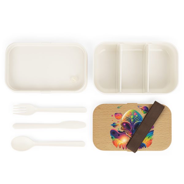 Vibrant Alien Bento Lunch Box - Eco-Friendly Meal Container for Kids & Adults, Perfect for School, Picnics, & Lunches - Image 3