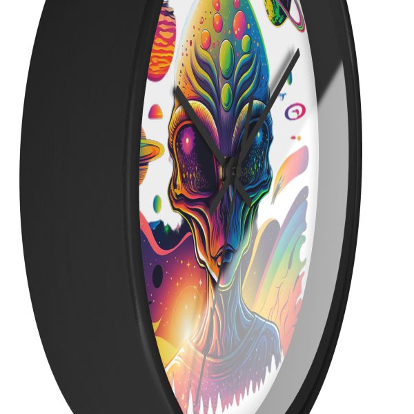Vibrant Alien Wall Clock, Unique Home Decor, Gift for Sci-Fi Lovers, Colorful Wall Art, Statement Piece for Space Enthusiasts - Image 2