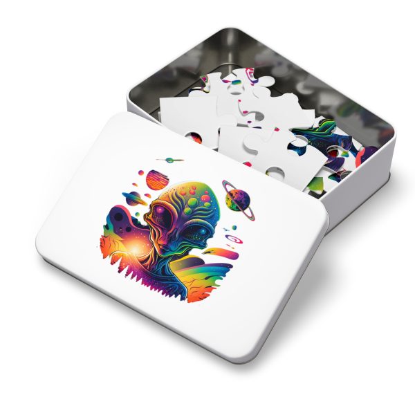 Colorful Alien Jigsaw Puzzle, Space Decor, Gift for Him, Nerdy Puzzle, Mind-Stimulating Fun, Kids & Adults Activity - Image 12