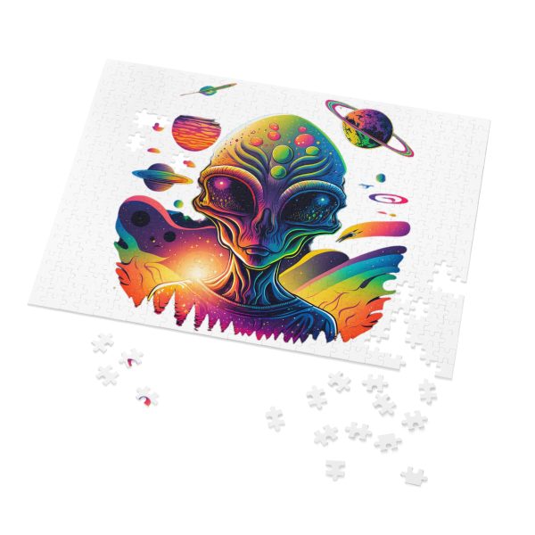 Colorful Alien Jigsaw Puzzle, Space Decor, Gift for Him, Nerdy Puzzle, Mind-Stimulating Fun, Kids & Adults Activity - Image 8