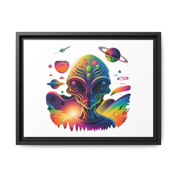 Vibrant Alien Canvas Art Print, Framed Decor for Sci-Fi Lovers, Cosmic Wall Art, Colorful Home Decoration, Unique Gift Idea - Image 9