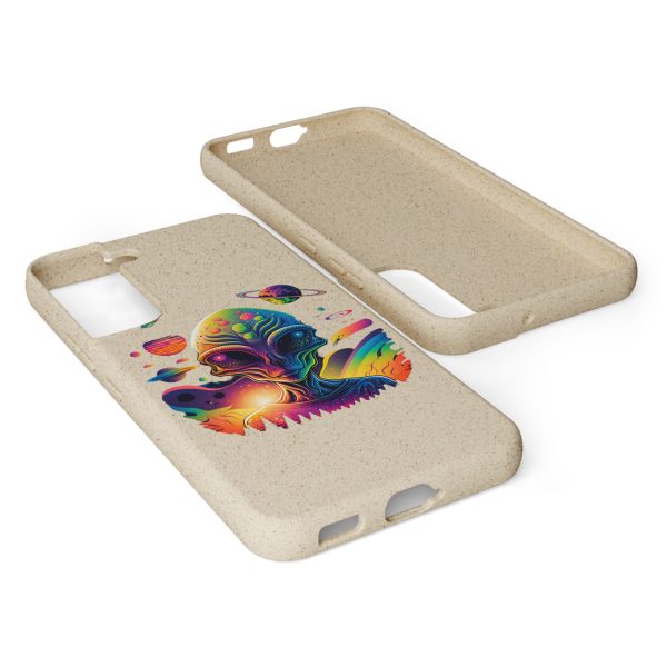 Vibrant Alien Biodegradable Phone Case, Eco-Friendly Galaxy Phone Cover, Unique Gift for Space Lovers, Fun Alien Design, Sustainable [...] - Image 140
