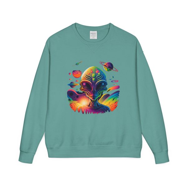 Colorful Alien Crewneck Sweatshirt, Unisex Halloween Sweatshirt, Gift for Sci-Fi Lovers, Cozy Graphic Crewneck, Space-Themed Apparel - Image 29