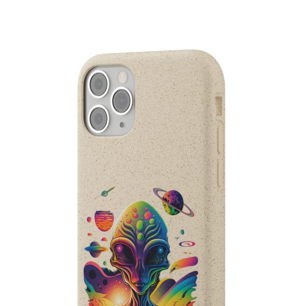 Vibrant Alien Biodegradable Phone Case | Eco-Friendly, Galaxy Inspired, Unique Gift, Trendy Phone Cover, For Space Lovers - Image 3