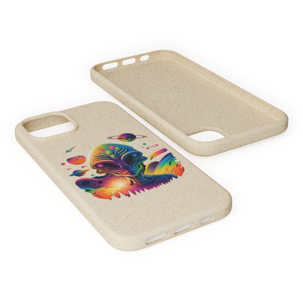 Vibrant Alien Biodegradable Phone Case, Eco-Friendly Galaxy Phone Cover, Unique Gift for Space Lovers, Fun Alien Design, Sustainable [...] - Image 88