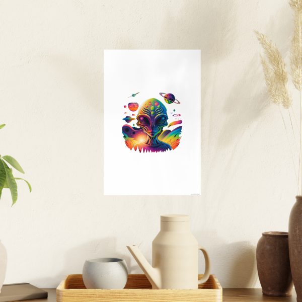 Colorful Alien Art Poster, Psychedelic Wall Decor, Outer Space Prints, Home Decoration, Gift for Sci-Fi Lovers - Image 39