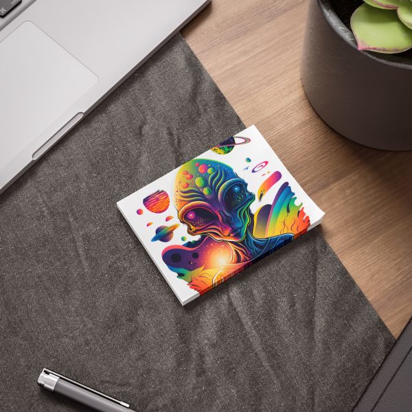 Cosmic Alien Post-it® Note Pads | Vibrant Space-Themed Sticky Notes, Office Supplies, Gifts for Sci-Fi Fans, School Accessories, [...] - Image 7