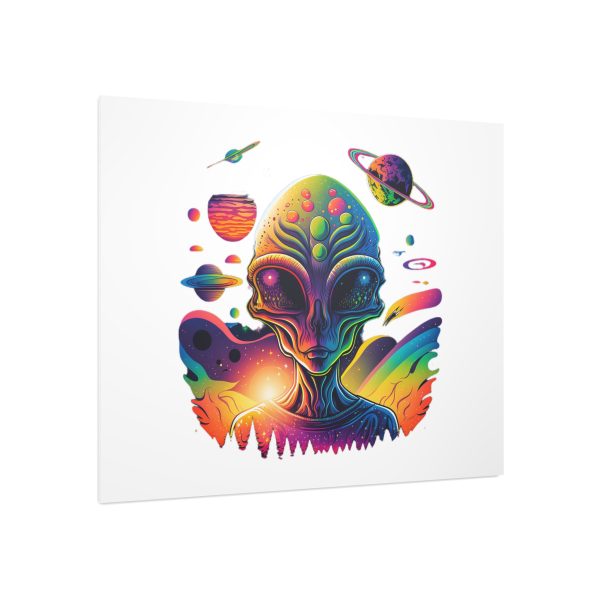 Vibrant Alien Foam Board Art Print, Space Decor, Unique Wall Art, Sci-Fi Home Decor, Gifts for Alien Lovers, Cosmic Alien Poster - Image 18