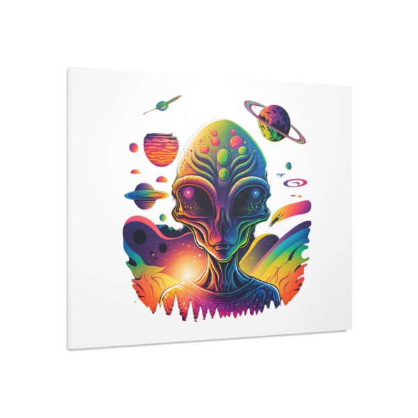 Vibrant Alien Foam Board Art Print, Space Decor, Unique Wall Art, Sci-Fi Home Decor, Gifts for Alien Lovers, Cosmic Alien Poster - Image 6