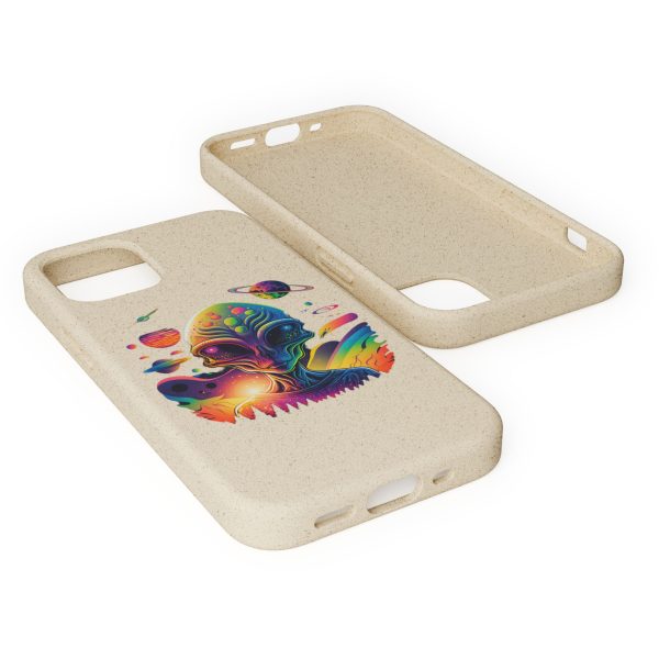 Vibrant Alien Biodegradable Phone Case, Eco-Friendly Galaxy Phone Cover, Unique Gift for Space Lovers, Fun Alien Design, Sustainable [...] - Image 35
