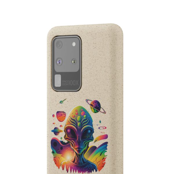 Vibrant Alien Biodegradable Phone Case, Eco-Friendly Galaxy Phone Cover, Unique Gift for Space Lovers, Fun Alien Design, Sustainable [...] - Image 11