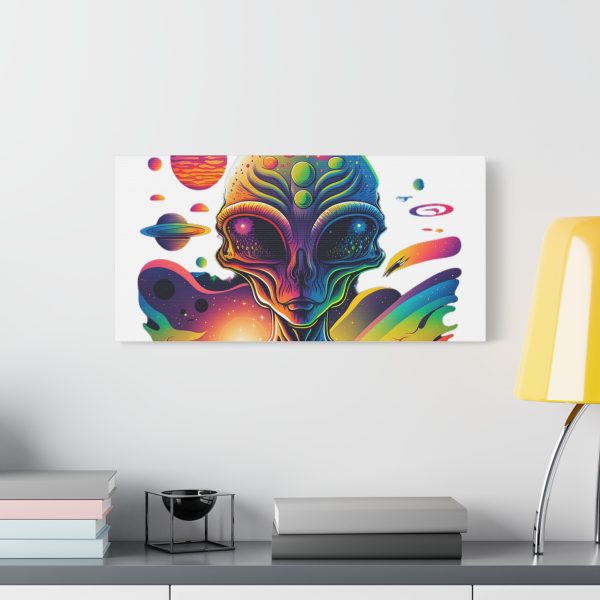 Alien Art Canvas Print, Colorful Wall Decor, Retro Sci-Fi Artwork, Unique Home Accent, Space Lover Gift - Image 63