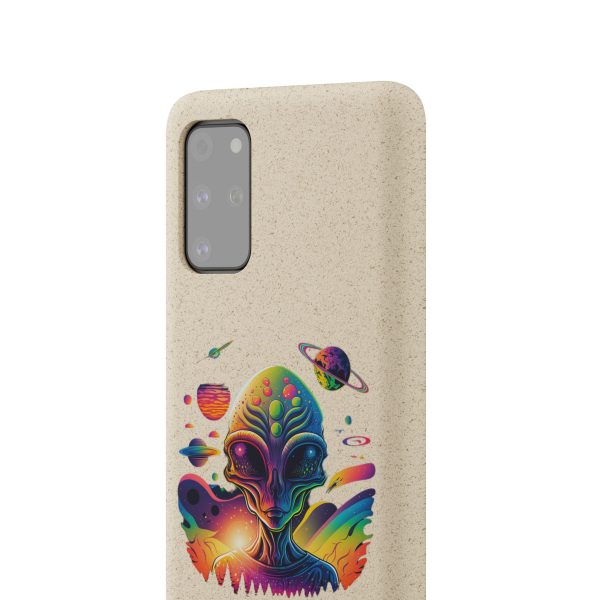 Vibrant Alien Biodegradable Phone Case, Eco-Friendly Galaxy Phone Cover, Unique Gift for Space Lovers, Fun Alien Design, Sustainable [...] - Image 15